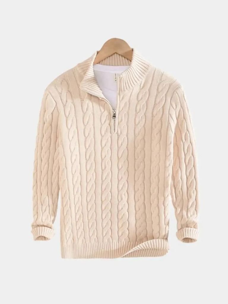 Essential Half Zip Sweater - Cross & Crown - Cross & Crown