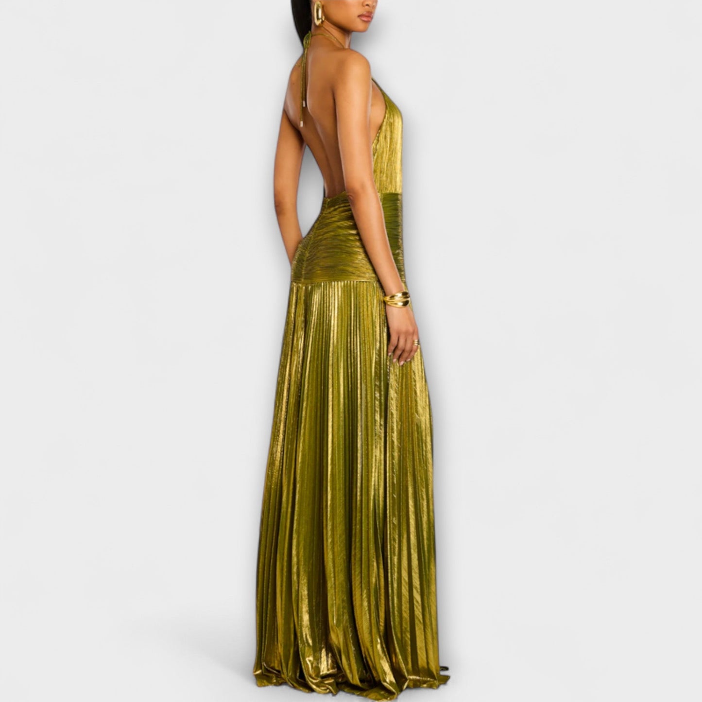 Emma - Halter Dress with Open Back