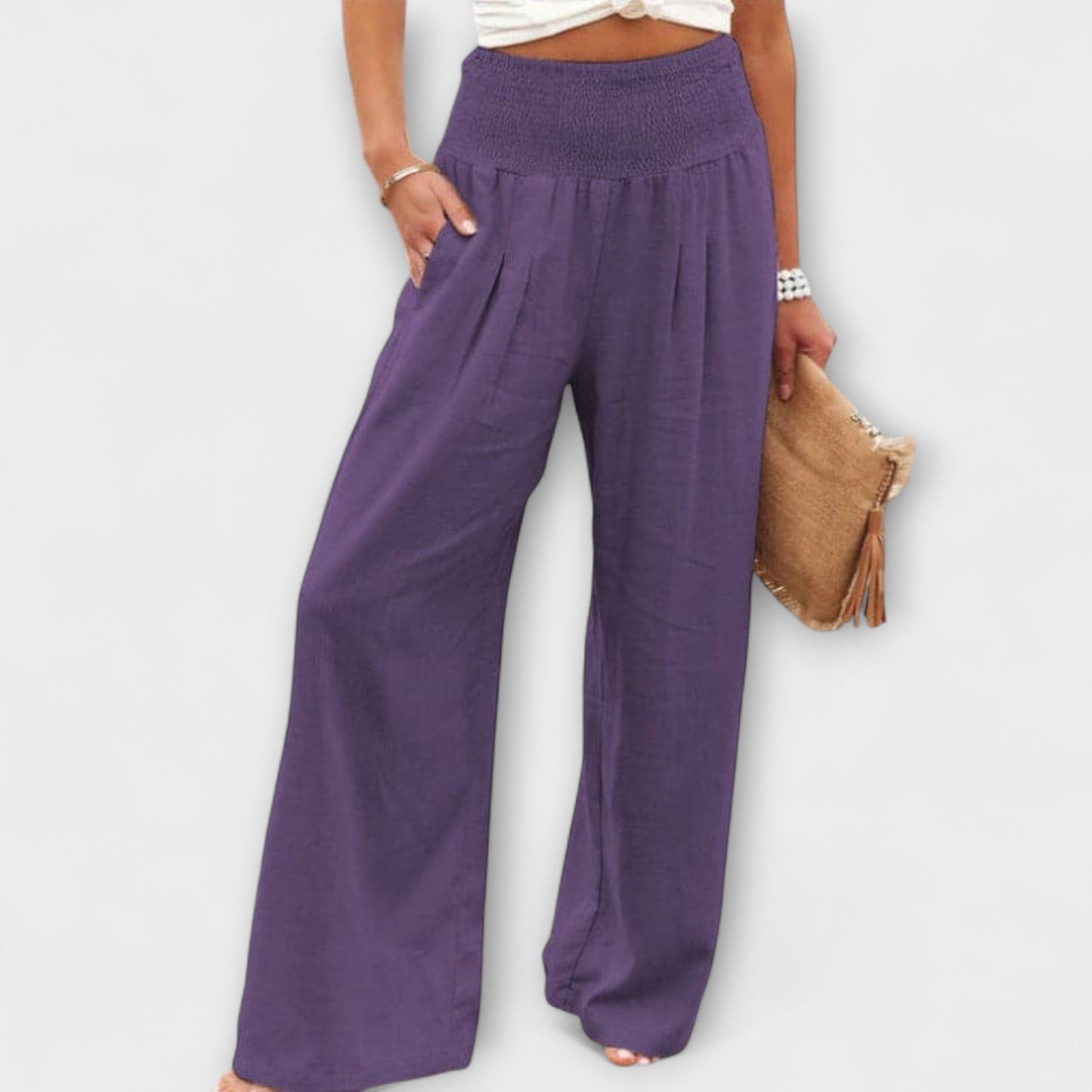 Thearya - Casual Wide Linen Pants