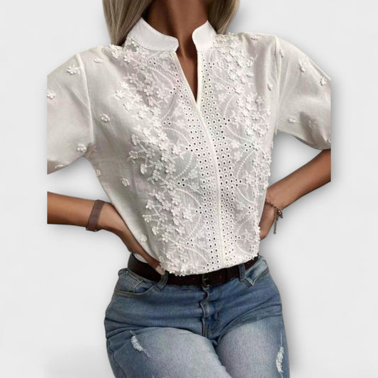 Élise - Mila Blouse with Exquisite Embroidery