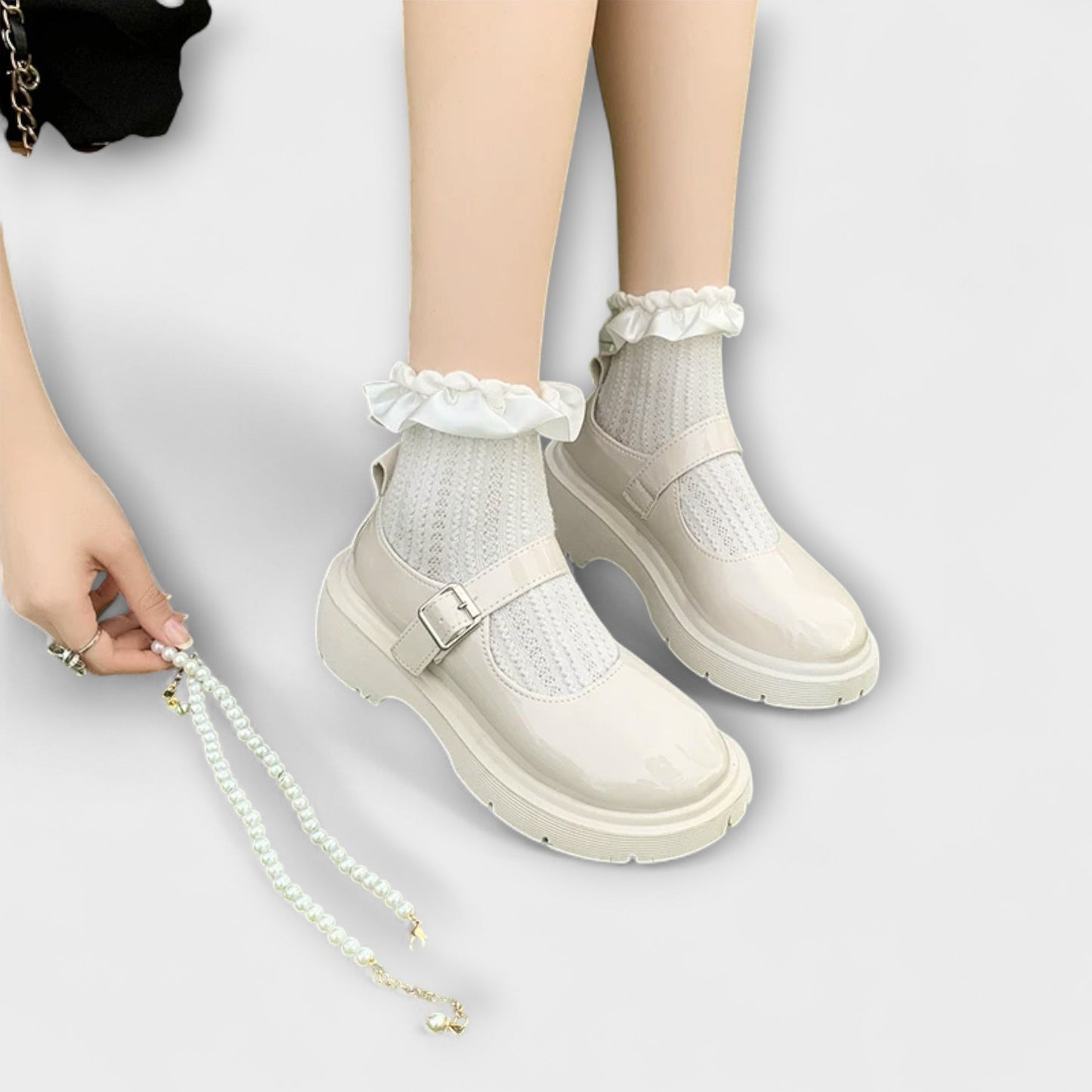 Pearl - Luxury Pearl Mary Jane Leather Shoes