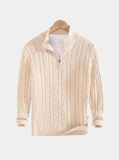 Essential Half Zip Sweater - Cross & Crown - Cross & Crown